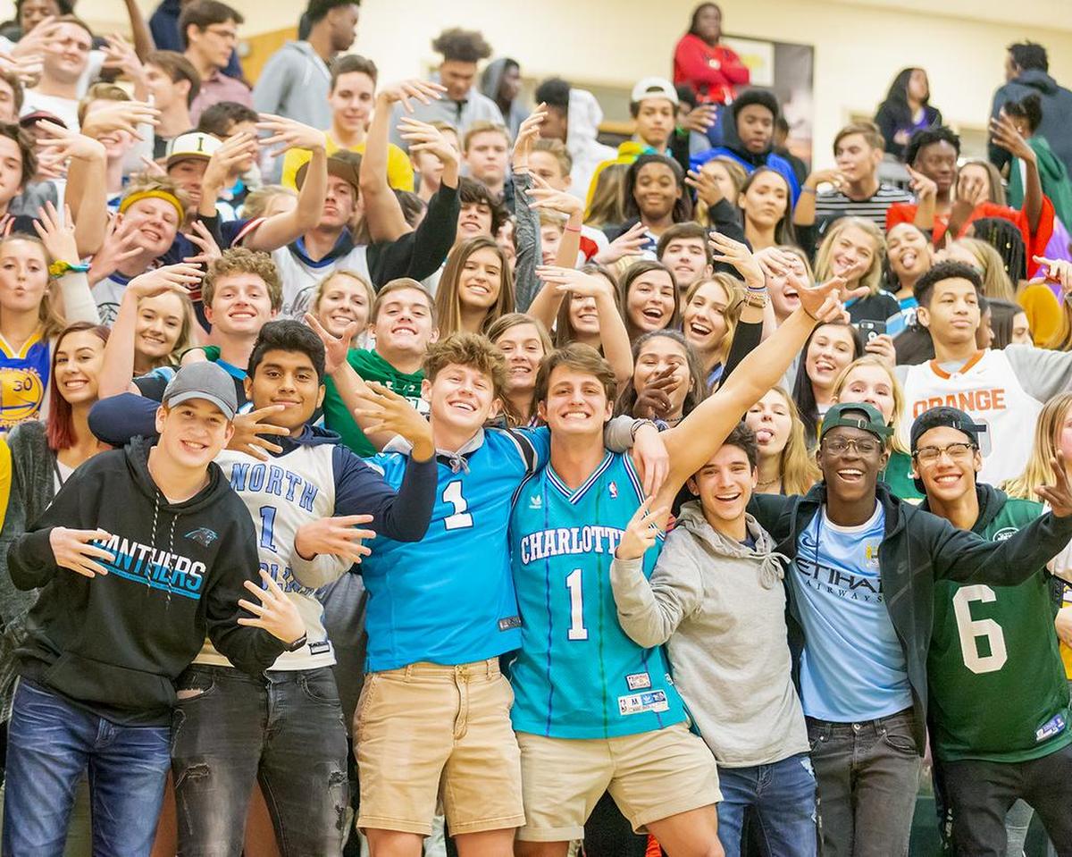 Independence fans cheer on their team against Olympic Tuesday