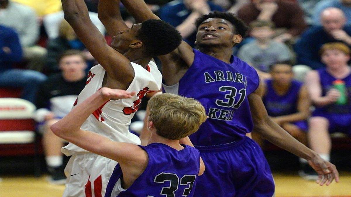 Ardrey Kell's Khdir Brinkley, right, led his team to one of the biggest upsets in the N.C. playoffs Tuesday as the Knights, a No. 30 4A West seed, beat No. 3 Mount Tabor by 20
