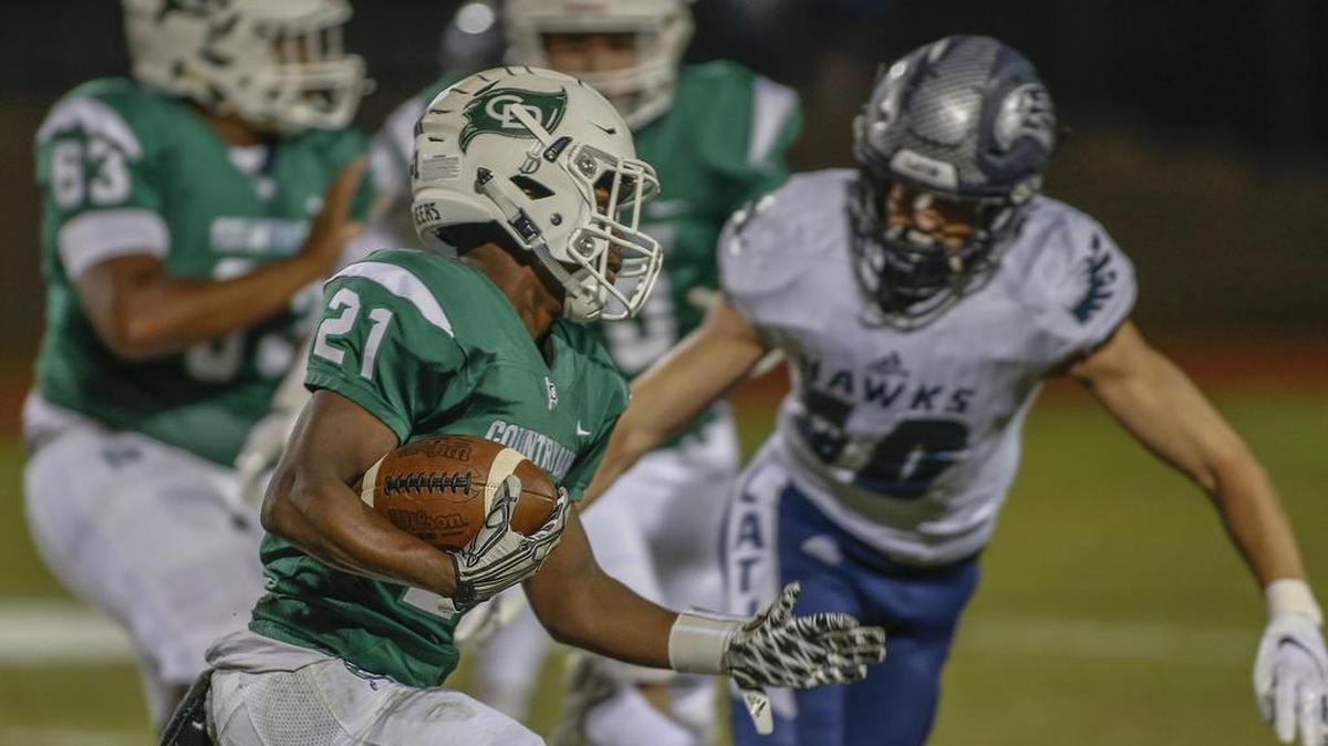 Charlotte Country Day’s Quentin Cooper goes for a run in the 2018 season. In 2020, CISAA schools will only play each other