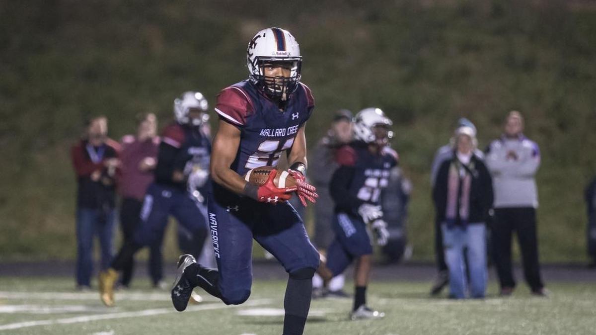Mallard Creek senior Malcolm Franklin had two interceptions in Friday’s N.C. 4AA state semifinal win over Hough
