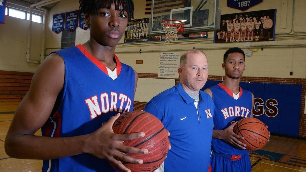 Jaylen McManus,left, Head coach, Duane Lewis and Davion Mintz North Meck has two top 20 N.C. recruits in 6-6 Jaylen McManus and 6-4 Davion Mintz. They are two of the top senior recruits in the Observer's coverage area.