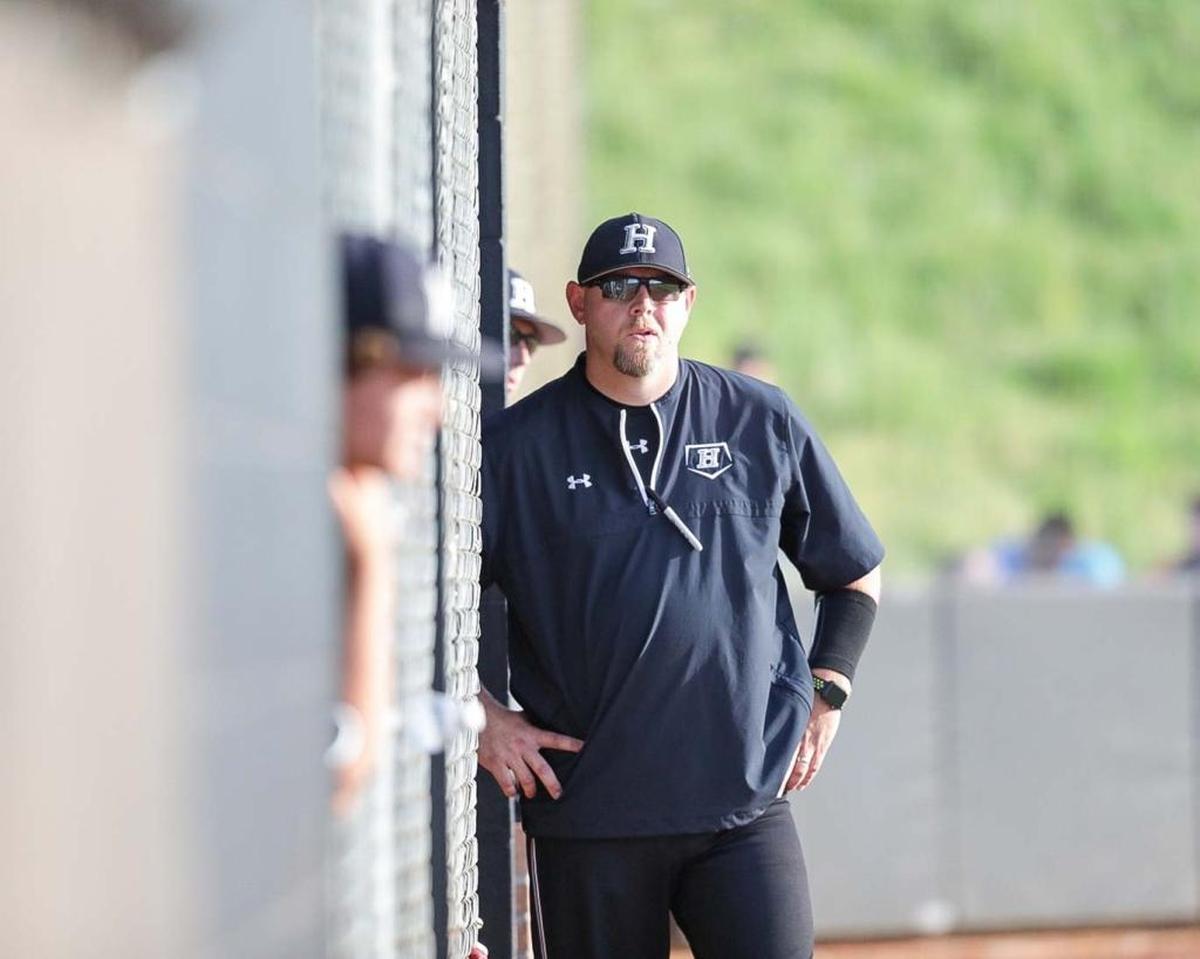 Hough Head Coach Jimmy Cochran looks on as his Huskies would lead early in the game. Hough would face the number 1 seed Lake Norman Wildcats in the 4A I-Meck Tournament Championship.