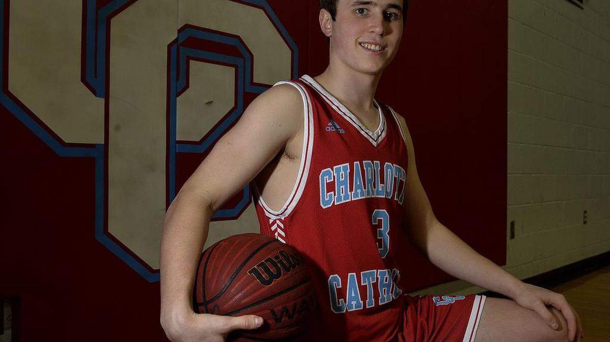 Charlotte Catholic point guard Josh Brodowicz and the Cougars will play Cary on Saturday for the N.C. 4A boys’ basketball championship in Chapel Hill. Brodowicz, a 5-foot-8 senior, averages 10.6 points for 31-1 Catholic.