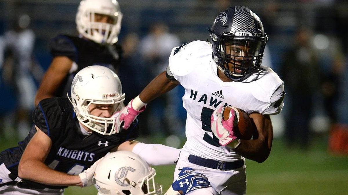 Charlotte Latin running back DeMarkes Stradford led his team to the NCISAA Division II state championship Friday night