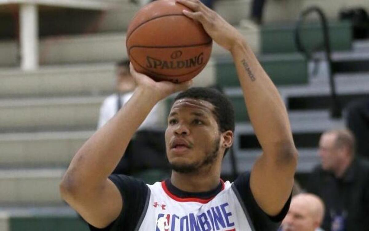 Kennedy Meeks at the NBA draft basketball combine earlier this month in Chicago. (AP Photo/Charles Rex Arbogast)