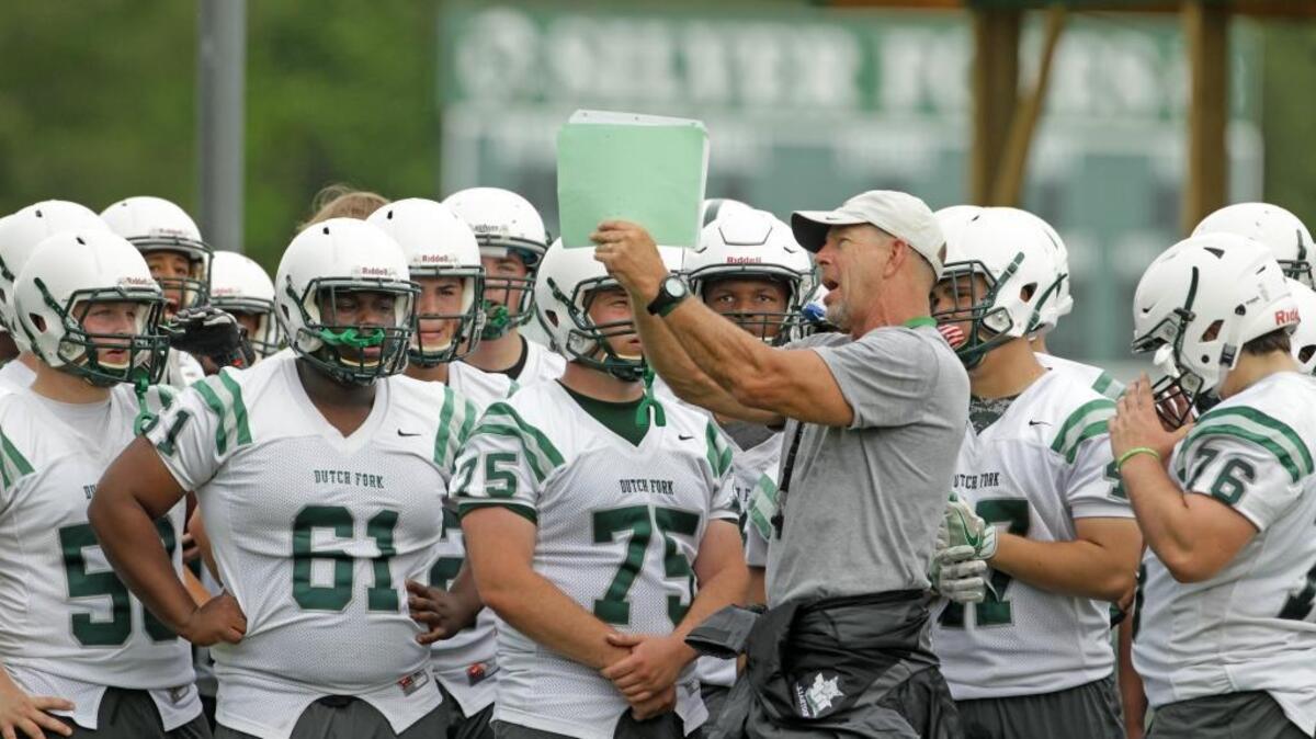 Dutch Fork High football coach Tom Knotts will lead the reigning S.C. 5A state champion Silver Foxes against Independence High Friday.