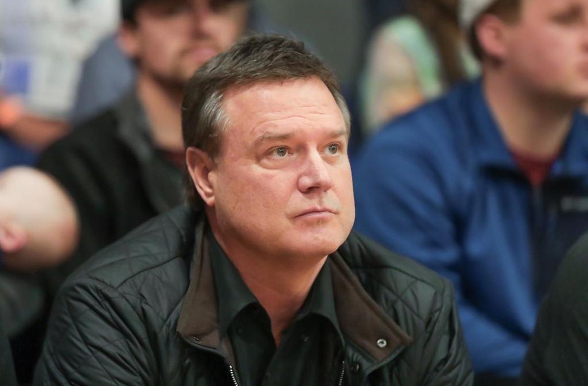 Kansas Head Coach Bill Self looks on as his recruit Devon Dotson and Providence Day would take on Charlotte Christian. Providence Day would defeat Charlotte Christian 81-65 Tuesday January 30, 2018.