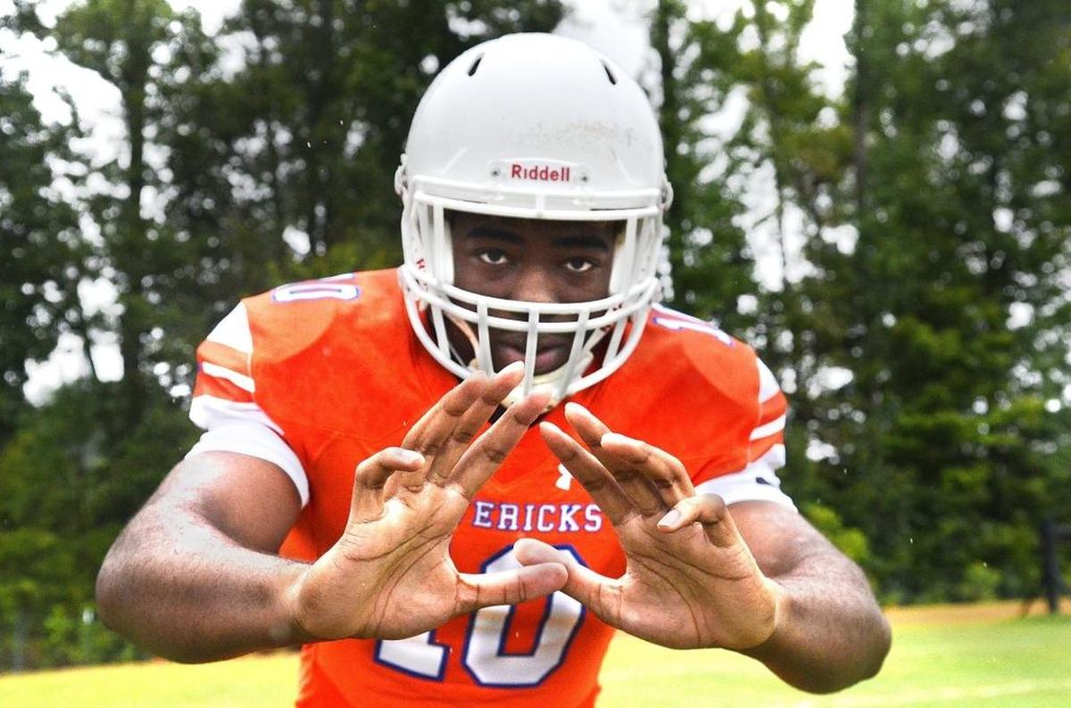 Cole Hopkins, 17, is a defensive end for Marvin Ridge High School.