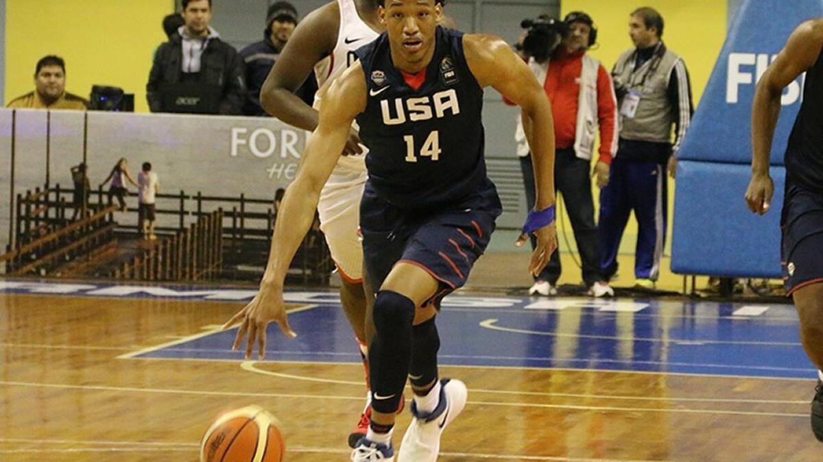 Cox Mill High rising junior Wendell Moore won a gold medal with USA Basketball last weekend