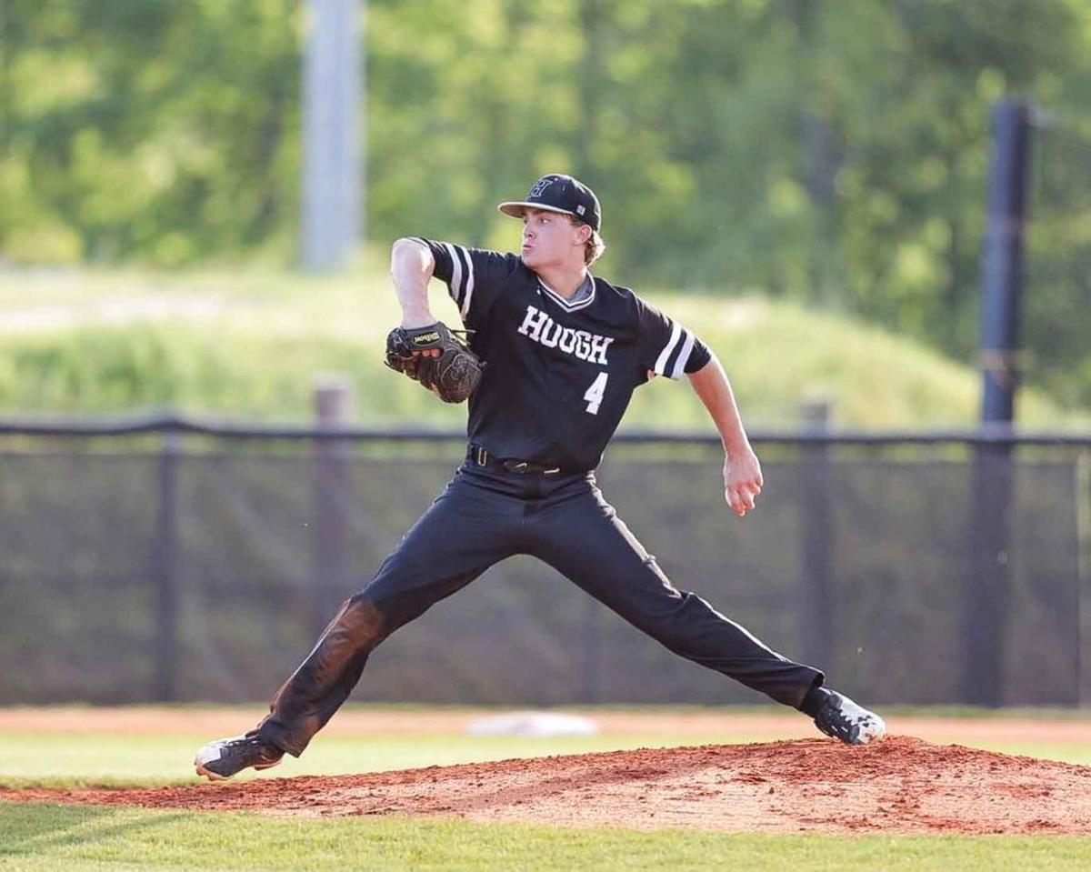 Hough starting pitcher JD Brock (4) would face the number 1 seed Lake Norman Wildcats in the 4A I-Meck Tournament Championship.