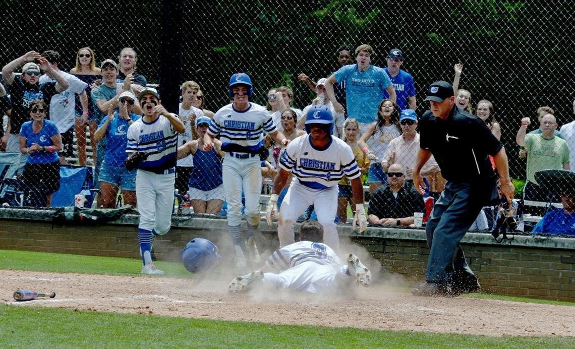 Charlotte Christian won the NCISAA state baseball championship in 2019. There will be no 2020 champion