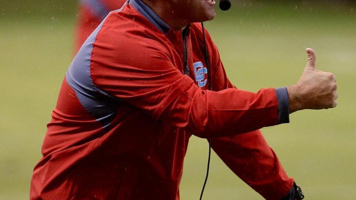 Charlotte Catholic offensive line coach Frank Garcia said Charlotte Catholic wins because of a superior coaching staff and hard work, not expanded boundaries or recruiting stars.