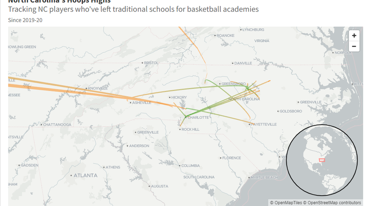 Tracking NC players who’ve left traditional schools for basketball academies