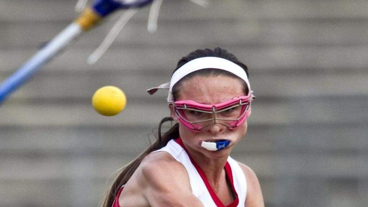 
Charlotte, NC 5/10/2013 - Charlotte Catholic High School's Natalie Wallon had six goals in a girls lacrosse match against Marvin Ridge Wednesday. JOHN W. ADKISSON
