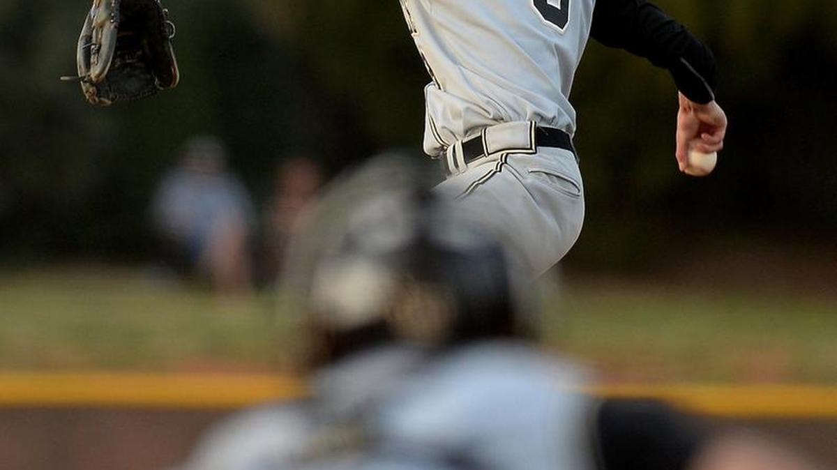Providence High pitcher Logan Davidson delivers a pitch to an Ardrey Kell batter during SoMeck 8 baseball action on Friday, March 18, 2016.