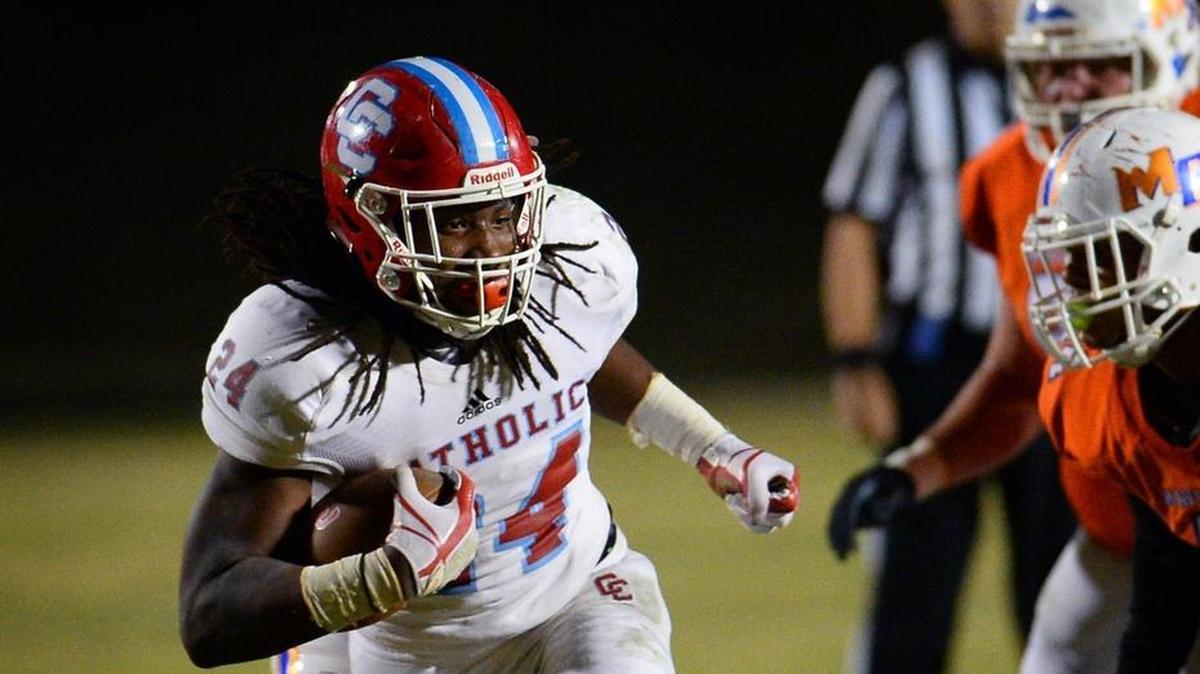 Running back Lamagea McDowell and the Charlotte Catholic Cougars will play host to Weddington Friday night.