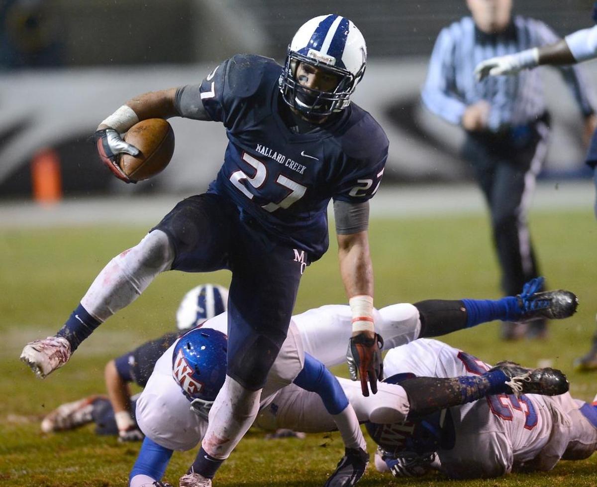 Mallard Creek Mavericks (27) Jaylen Samuels had a huge day in the 2013 state finals before he headed to N.C. State
