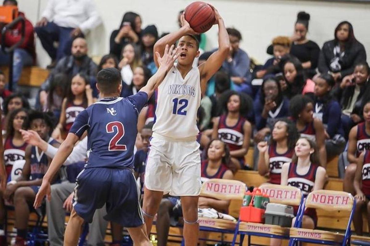 North Meck sophomore guard Tristan Maxwell