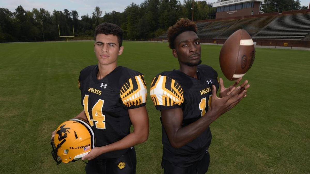 Lincolnton High WR Sage Surratt, left, and QB Cordel Littlejohn are Charlotte Observer high school football players of the week