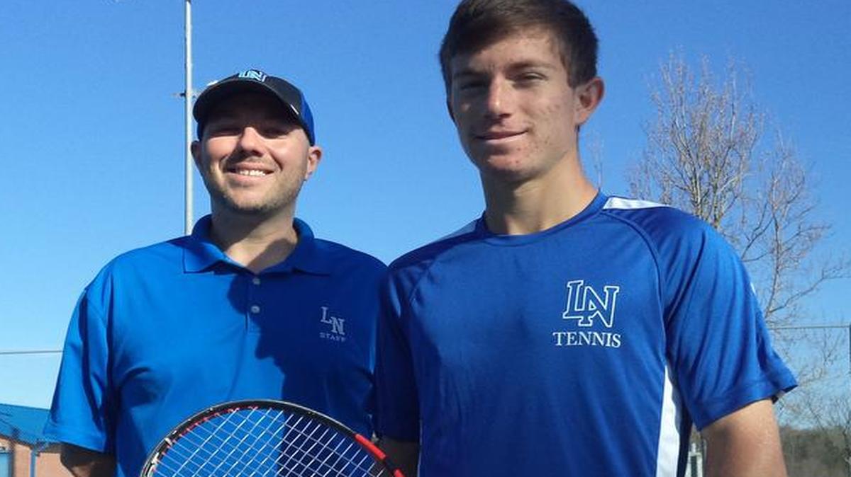 Coach Martin Kirby and No. 1 singles player Ryan Jurist hope to lead Lake Norman to another conference championship.