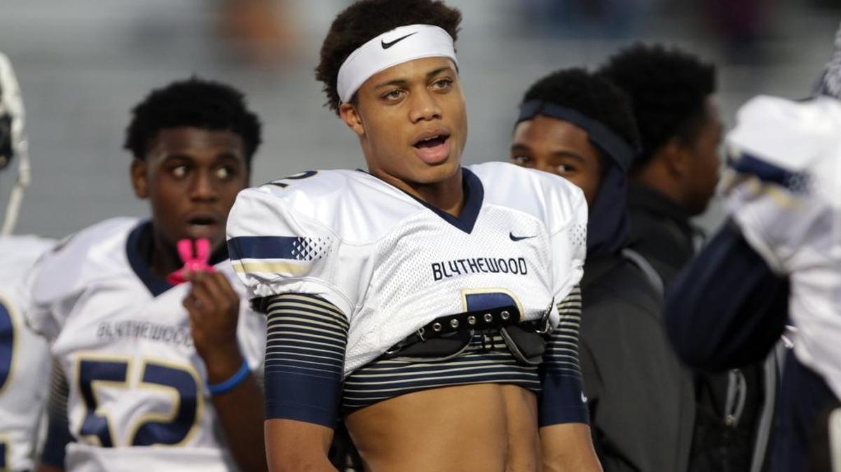 Green Hop High’s Jordyn Adams, who played at Blythewood (SC) last season, is one of the top recruits scheduled for an elite football camp in Charlotte Sunday