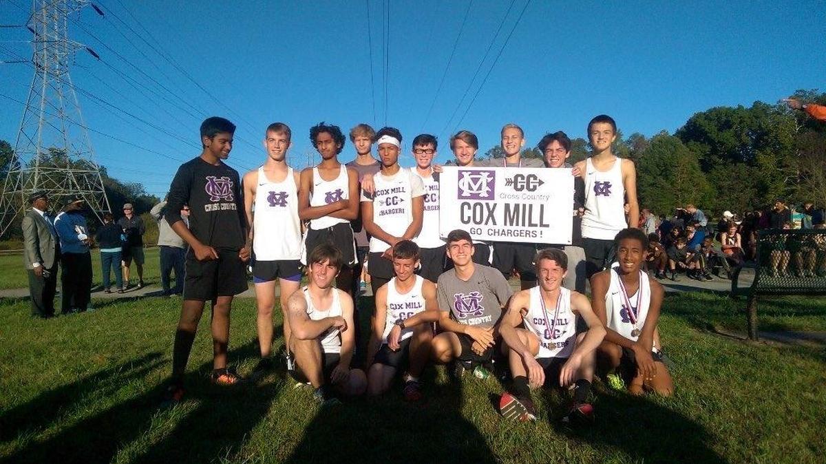 Cox Mill’s boys cross-country team won the South Piedmont conference championship Tuesday