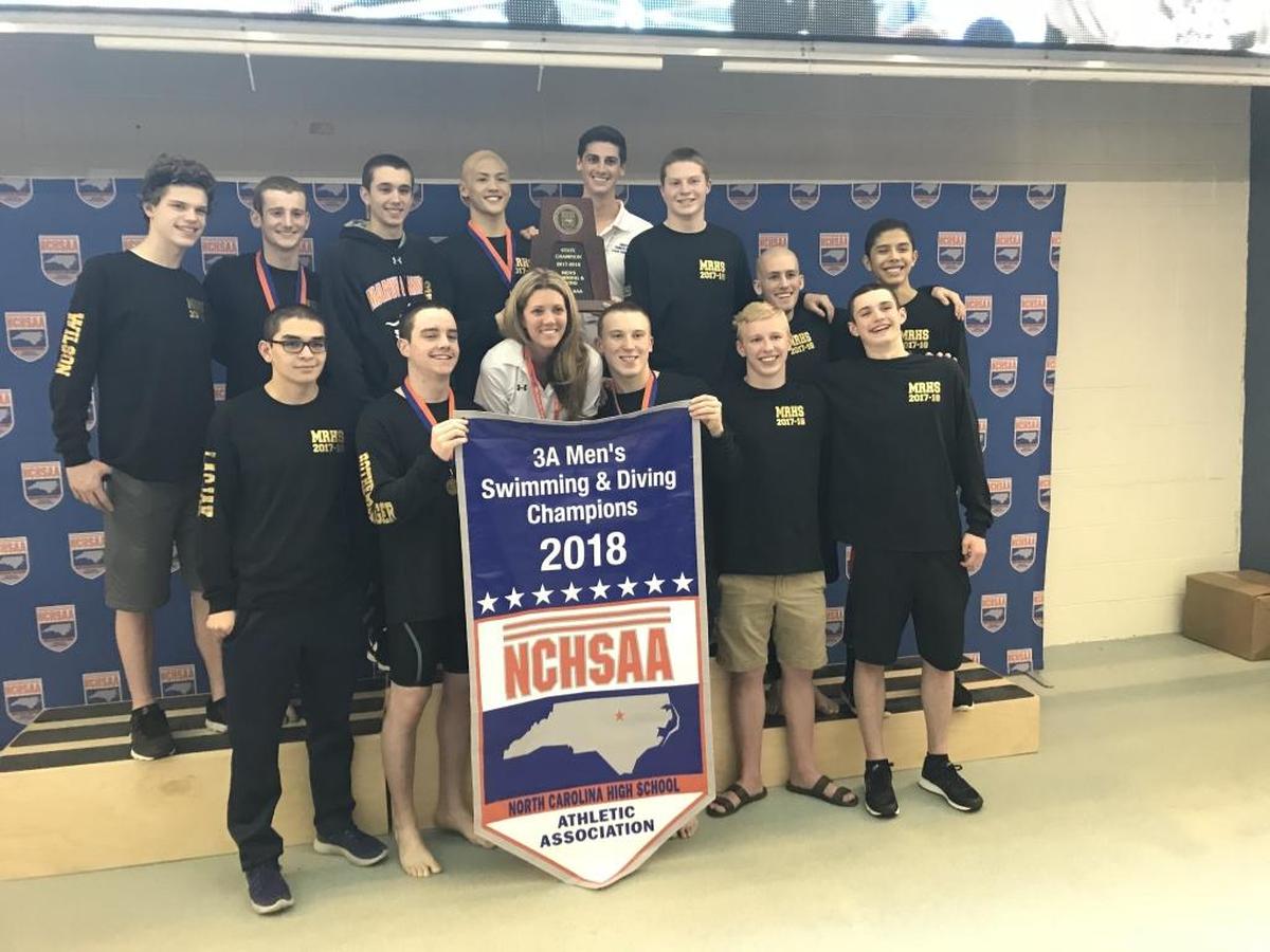Marvin Ridge won the NCHSAA 3A boys swim title Thursday