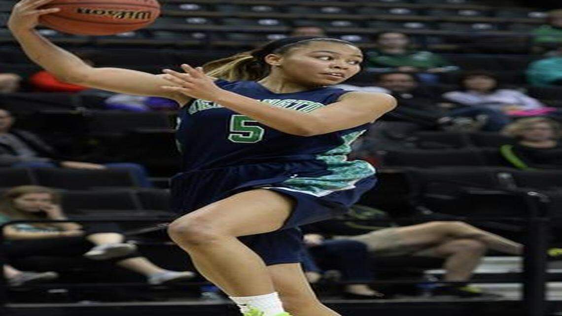 
Weddington's Stephanie Watts (5) is Ms. Basketball in North Carolina for 2014-15
