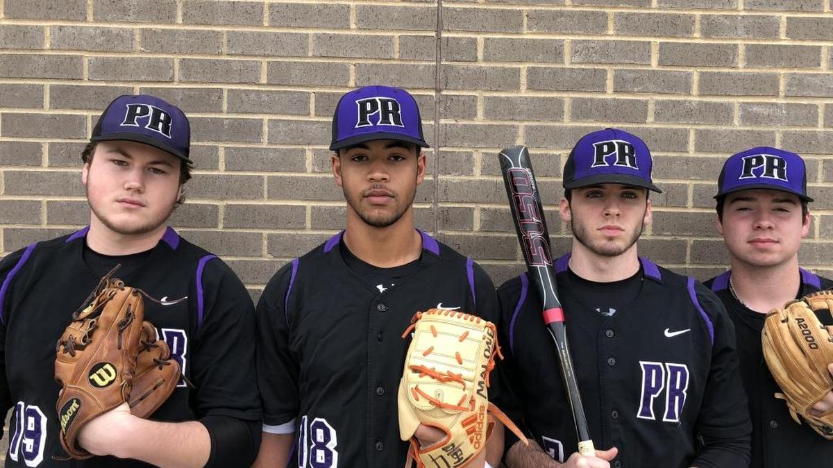 Porter Ridge baseball players (Left to right) Nick Wernli, Brennan Malone (Univ. of North Carolina commit, throw 94 mph), Chris Gill, Price Hargett. The Pirates hope to contend for a Southwestern 4A title this season