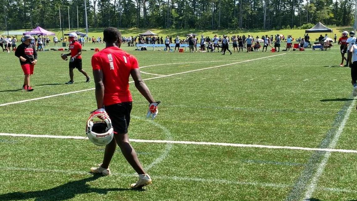 South Pointe’s Derion Kendrick (1) is the top athlete in South Carolina in 2018, and coach Strait Herron plays him at any position he can. “We’d be dumb not to put the ball in his hands,” Herron said.