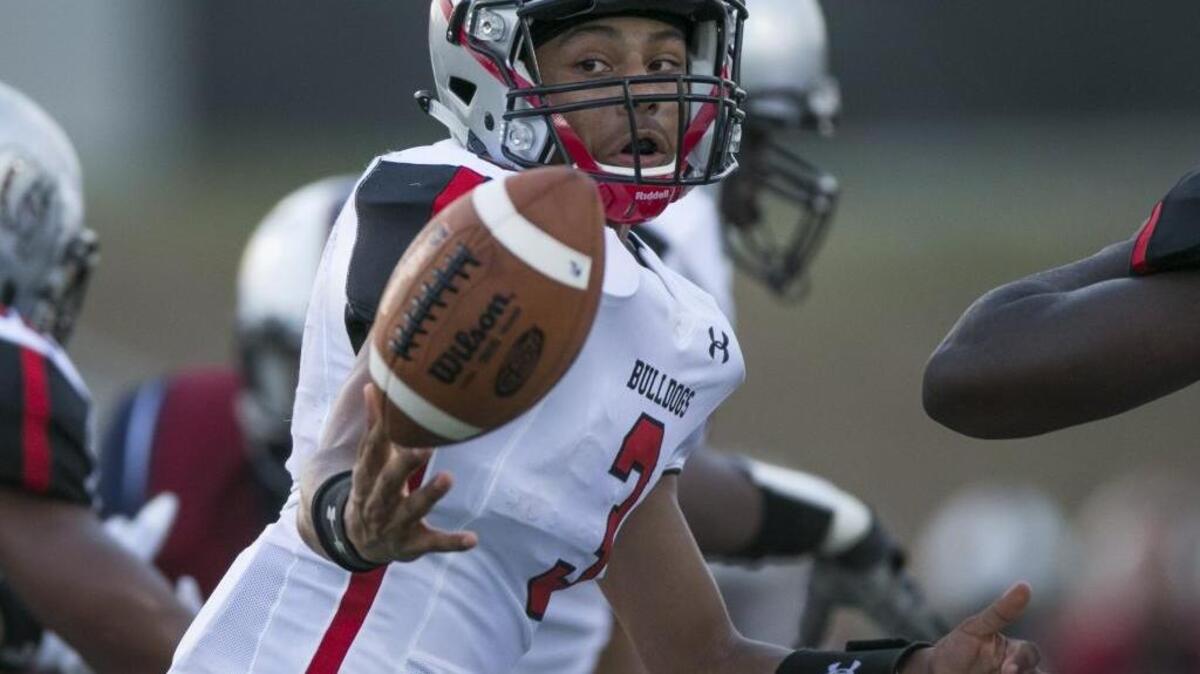 Butler quarterback Christian Peters threw a touchdown pass in the Bulldogs 27-21 win at Richmond Senior Friday