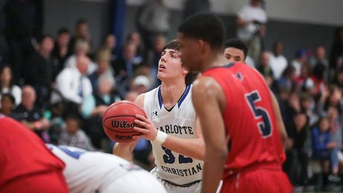 Charlotte Christian center Blake Preston, a Liberty recruit, is ranked among the state’s top 100 players by Phenom Hoop Report