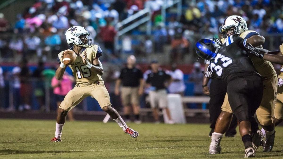 In his first varsity start last week, Mallard Creek’s Jadyn Washington led the Mavericks to a 28-21 win at powerhouse Scotland County.