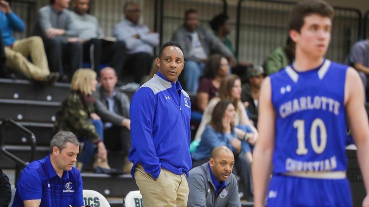 Charlotte Christian head coach Shonn Brown and the Knights, No. 2 in the Sweet 16, overwhelmed No. 16 Charlotte Country Day at home Tuesday.
