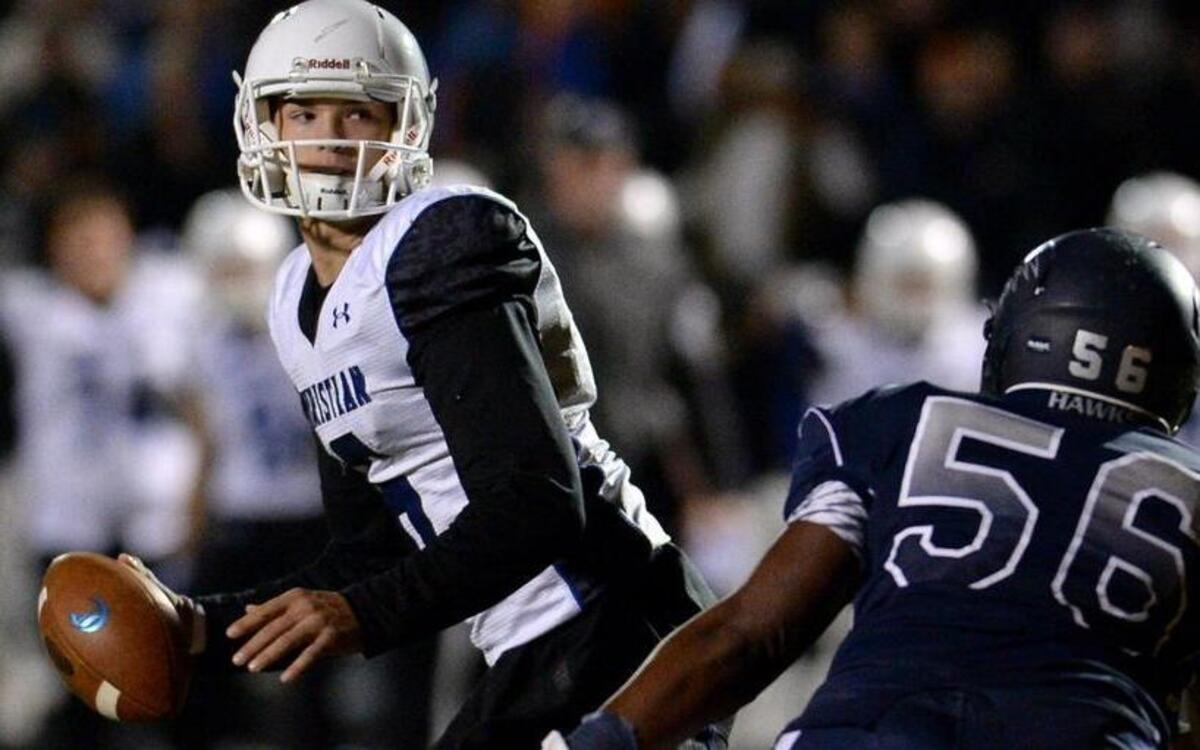 Charlotte Christian quarterback Garrett Shrader, left, is one of the Carolinas’ top high school recruits in the class of 2019