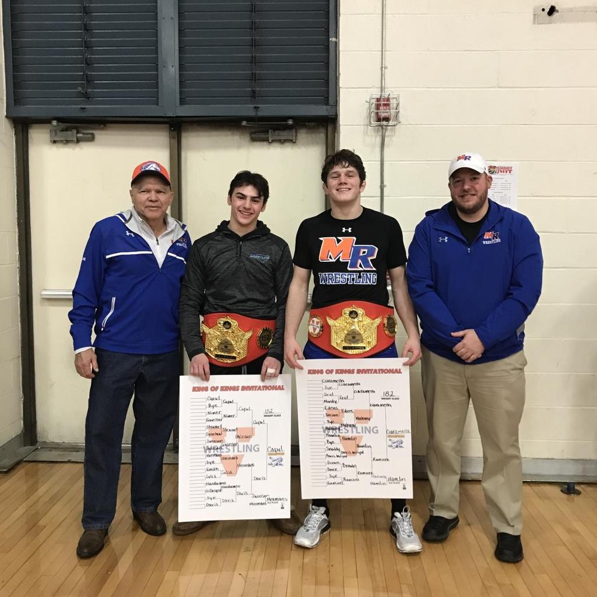 Andrew Capul of Marvin Ridge and teammates