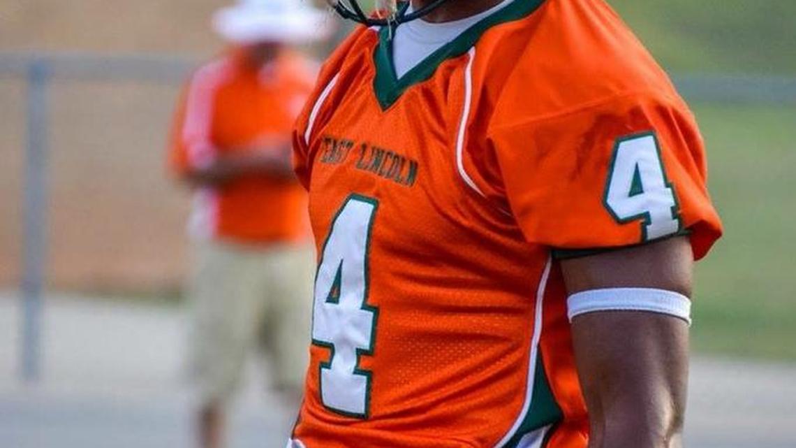 East Lincoln receiver Cam Dollar set a national record during Friday’s victory.