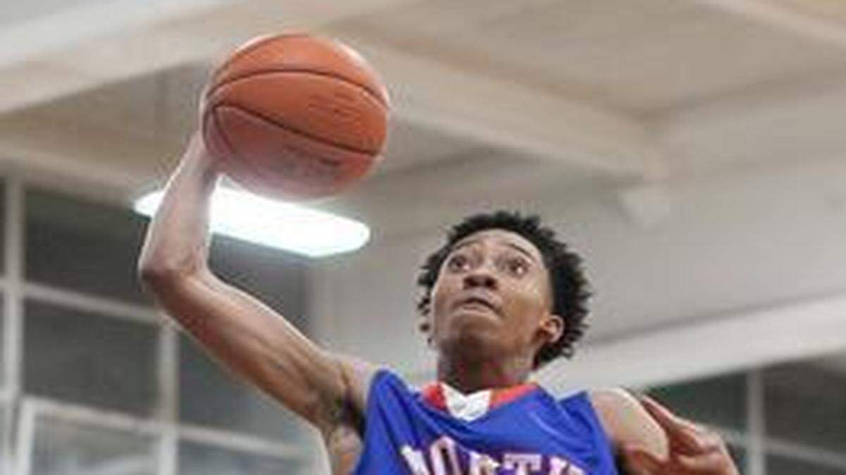 
North Meck's Davion Mintz (10) is one of several area invitees to the N.C. Top 80 camp in Greensboro Saturday. It brings together many of the state’s top 80 underclassmen for a day of skills instruction and games in front of scouts
