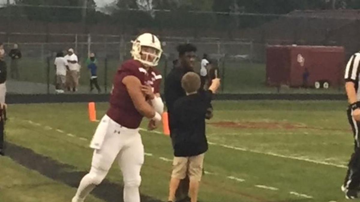 Sun Valley quarterback Sam Howell, warming up before Friday’s game against Weddington, threw for 245 yards and two touchdowns in a loss against the Warriors.