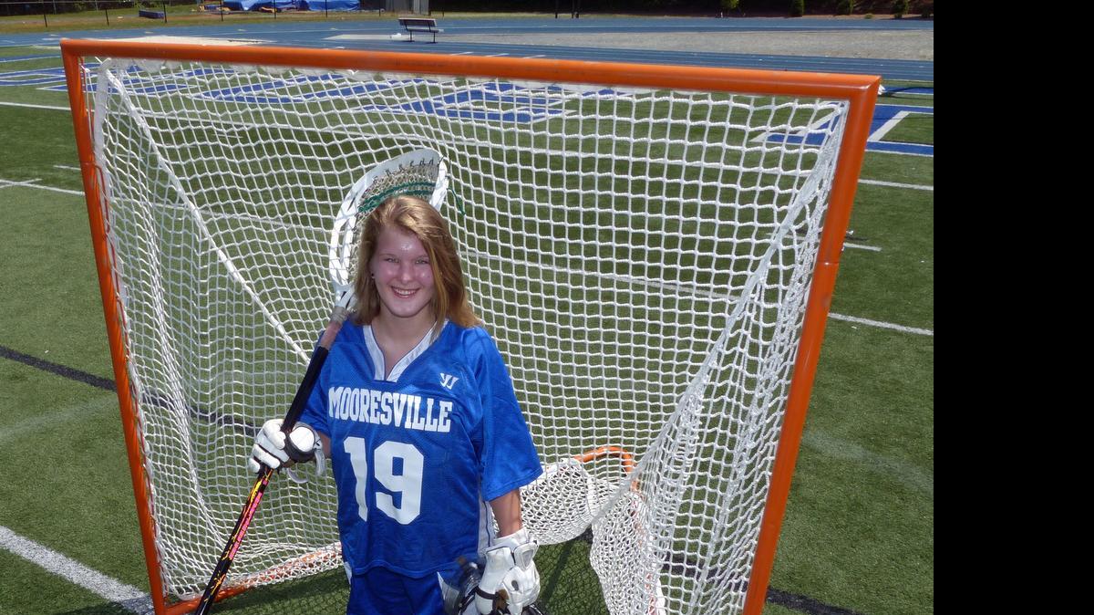 
Karli Pearl has been the backup goalkeeper for Mooresville the past two years, the only female player on a boys lacrosse team at the high school level in North Carolina. 
