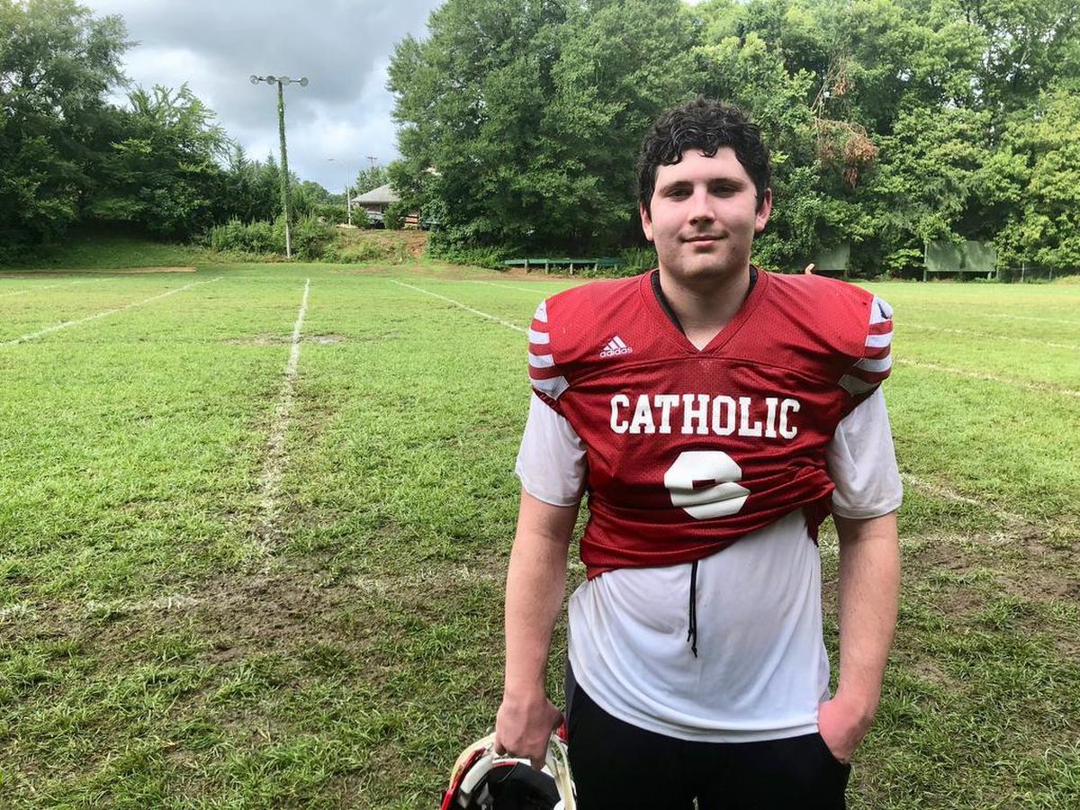 Charlotte Catholic defensive lineman Kevin Coss is one of at least 15 returning starters from a Charlotte Catholic team that was an unbeaten state champion in 2017.