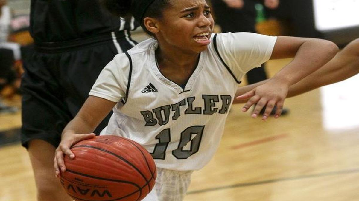 Butler High girls basketball player Fairen Sutton, who passed 1,000 career points earlier this season, has helped her team to back-to-back upsets of Sweet 16 teams on back-to-back nights