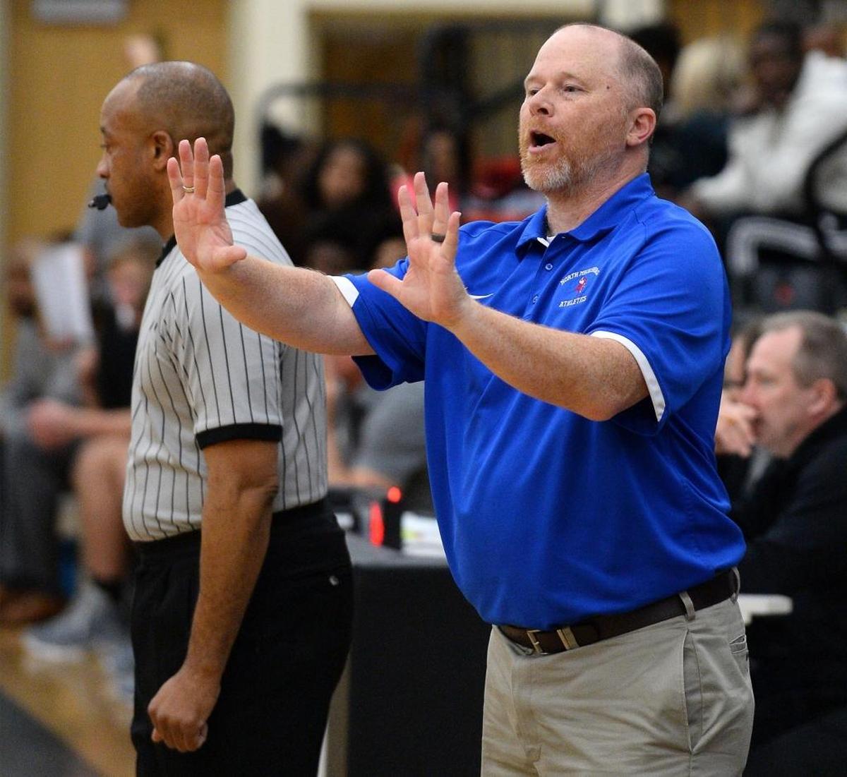 North Meck coach Duane Lewis has his team on the verge of an outright title and a sixth straight 20-win season.