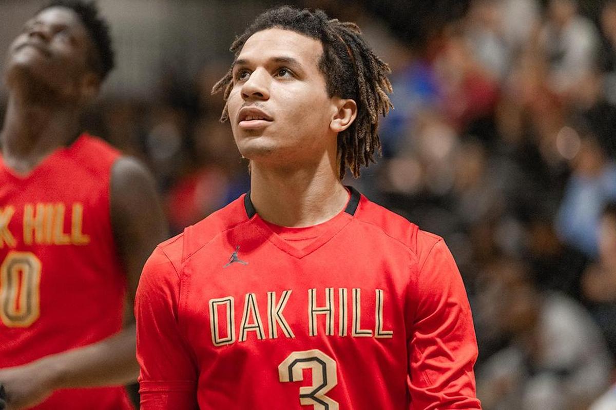 Senior Cole Anthony (3) of Oak Hill (VA) is the nation’s top point guard prospect. He played in Charlotte Saturday at the Carmel Christian Tip Off.