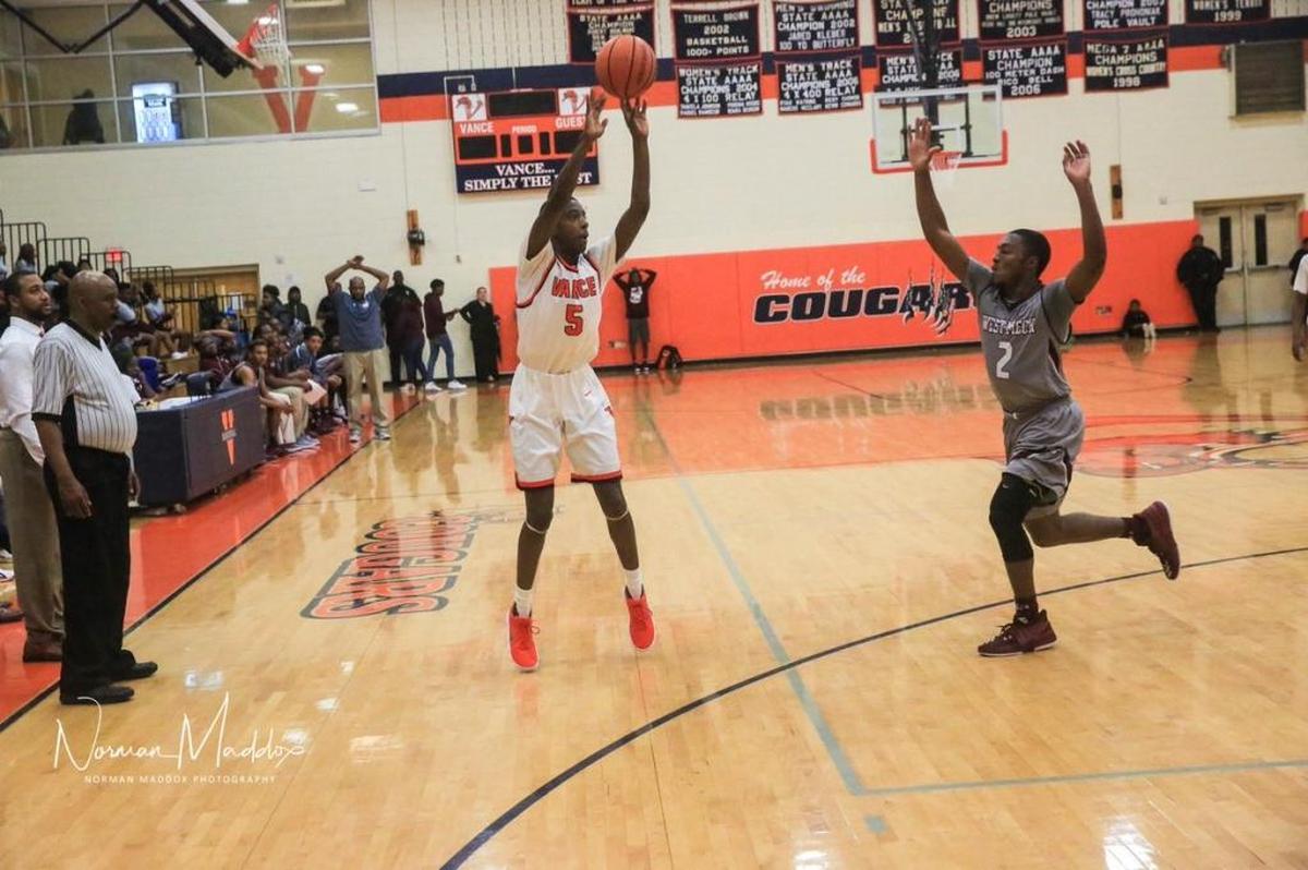 Vance High’s Arlo Washington made seven 3-point shots in his season debut