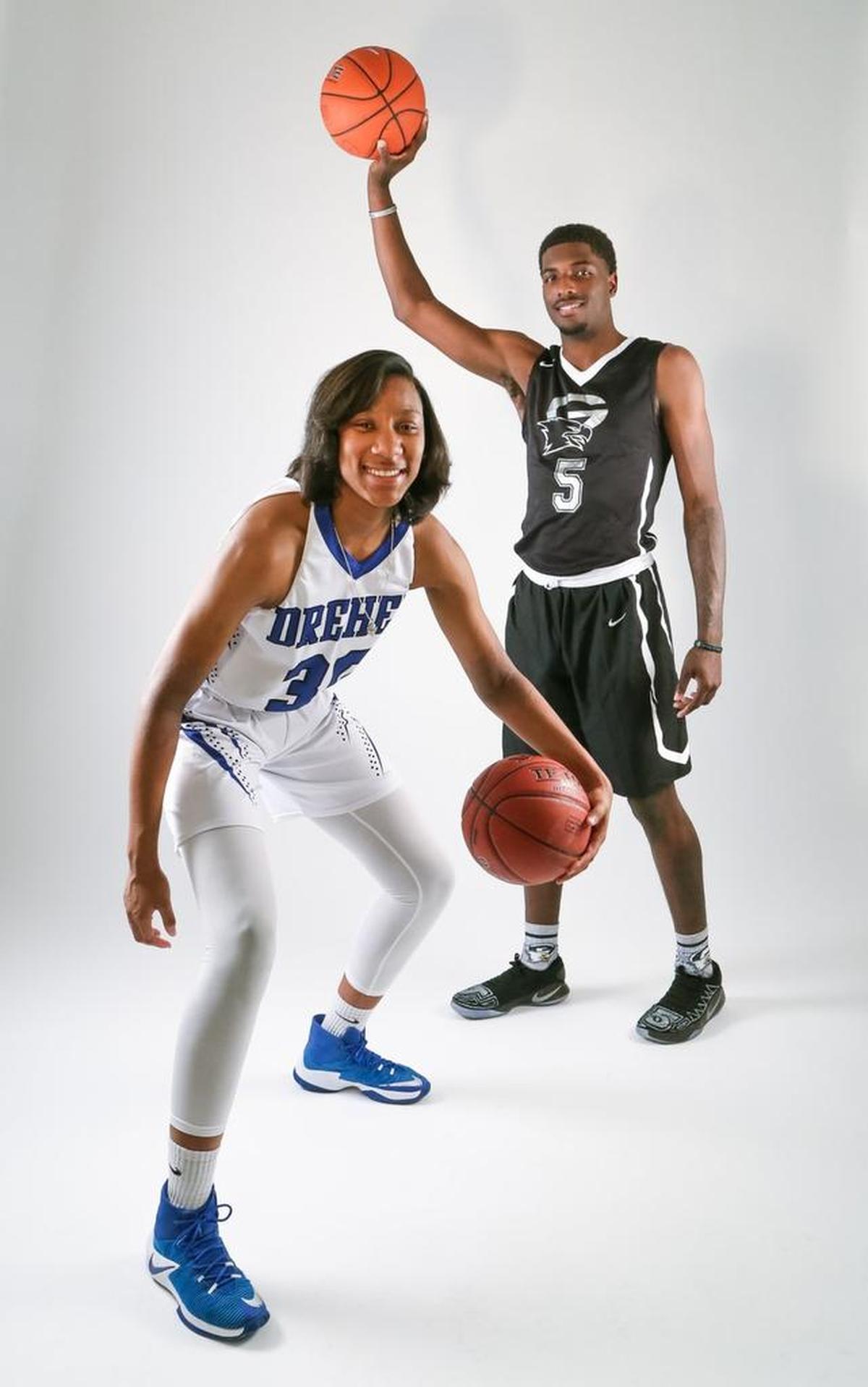 Ms. Basketball in South Carolina is Jaelynn Murray (left) from Dreher High, and Mr. S.C. is Jalek Felton from Gray Academy.