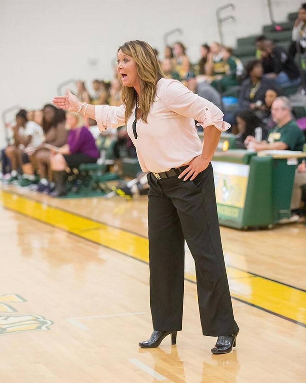 South Mecklenburg girls’ basketball coach Cristie Mitchell.