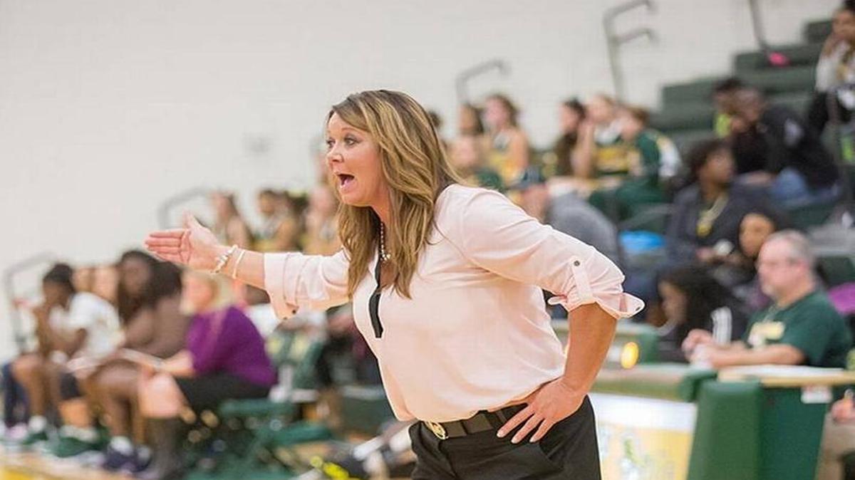 South Mecklenburg girls’ basketball coach Cristie Mitchell.