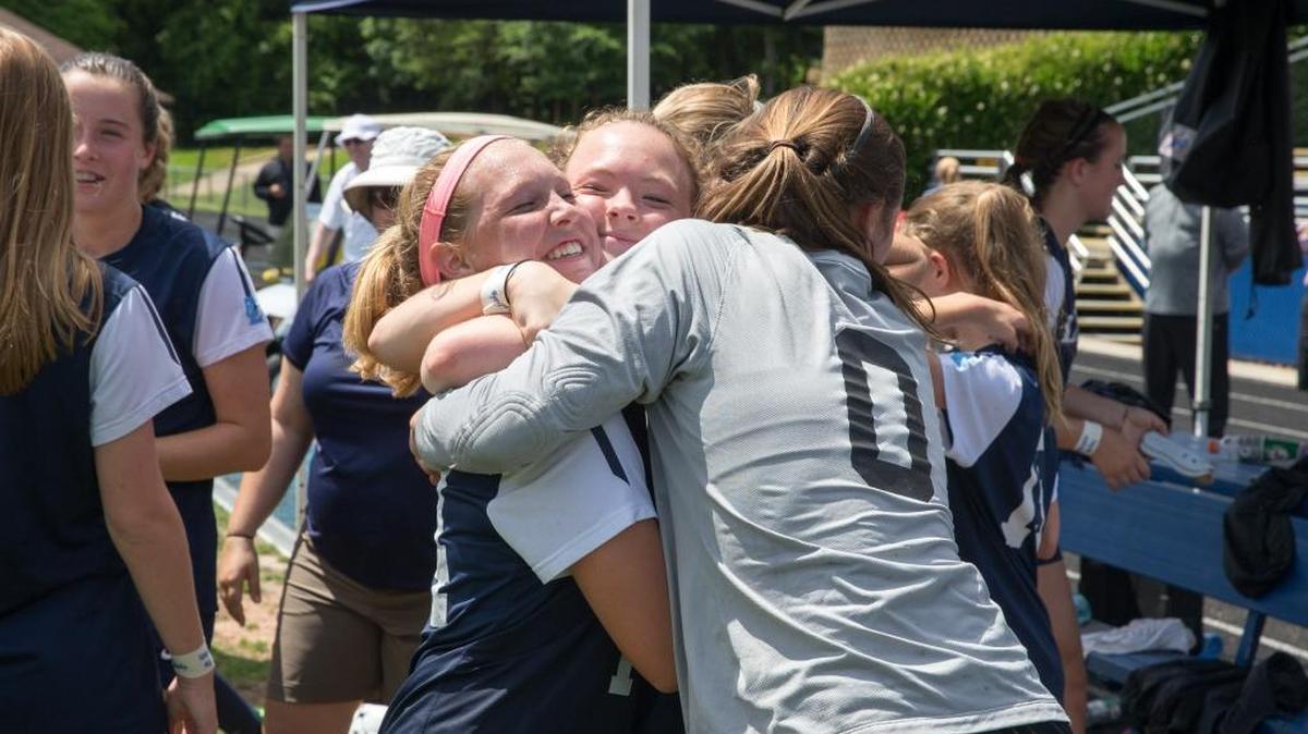 Charlotte Latin celebrates winning the NCISAA girls soccer state title Saturday