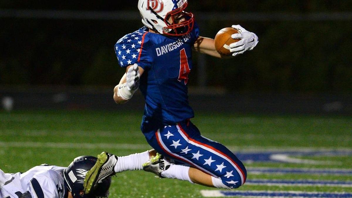 Davidson Day senior tight end Tommy Lawley and the Patriots offense scored 55 straight points in a 55-6 win over the Hickory Hawks Friday